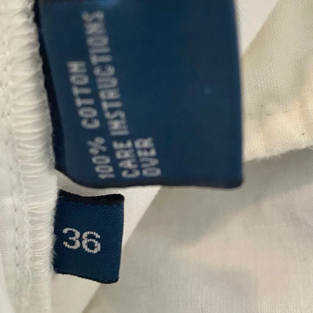 Vtg Polo Ralph Lauren Men White Marine Supply Co Nautical Graphic Cargo Short 36